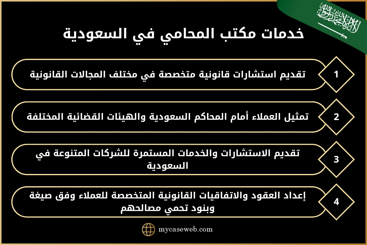 خدمات مكتب المحامي في السعودية