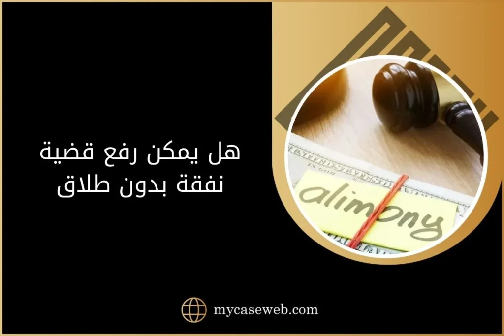 هل يمكن رفع قضية نفقة بدون طلاق
