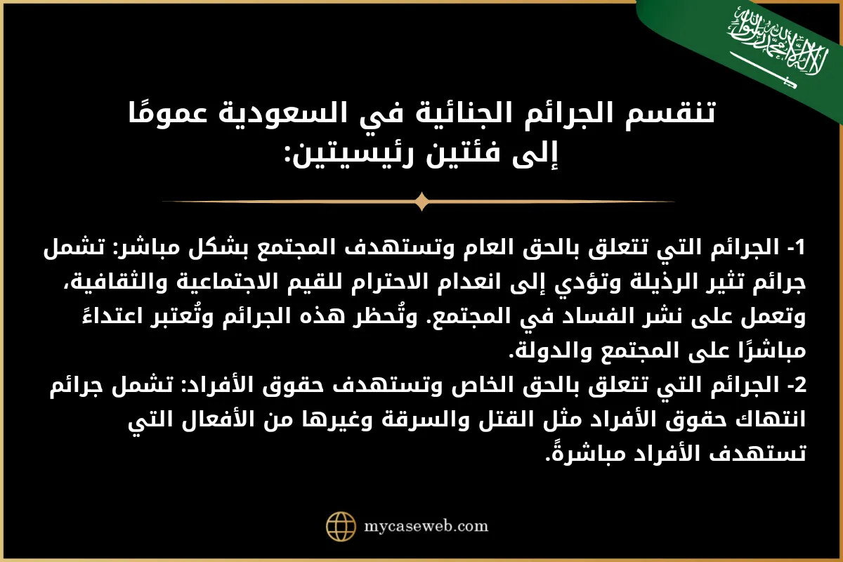 نماذج قضايا جنائية في السعودية