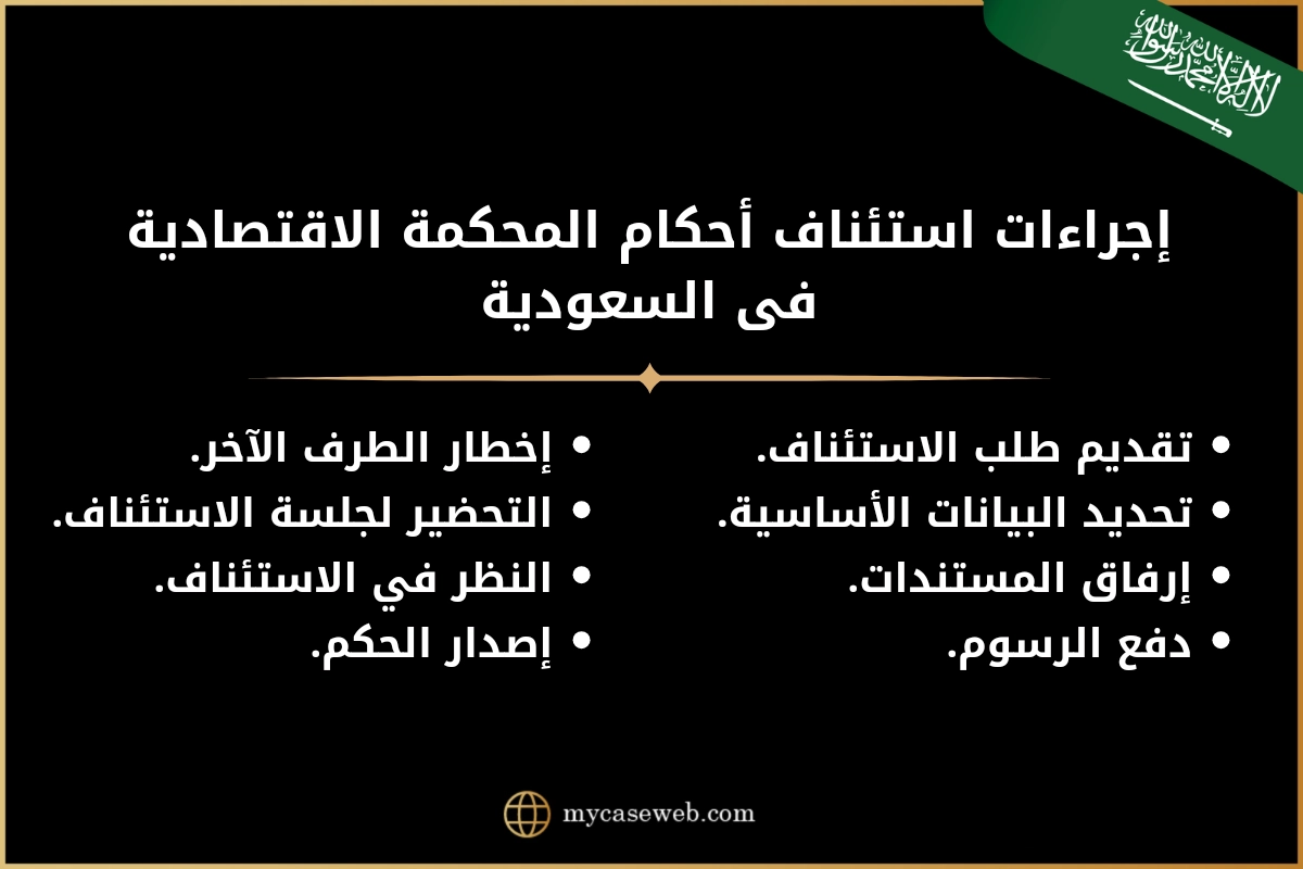 استئناف أحكام المحكمة الاقتصادية فى السعودية